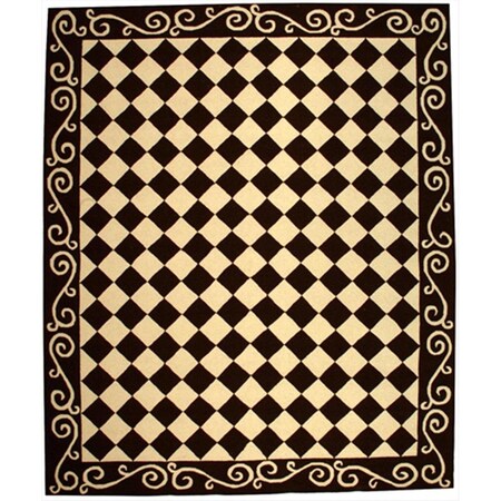 Safavieh 2 ft. 6 in. x 10 ft. Runner Transitional Chelsea Brown and Ivory Hand Hooked Rug HK711B-210
